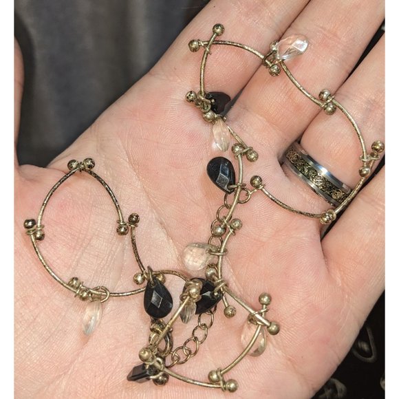 Black And Silver Wiggle Necklace - Picture 3 of 4